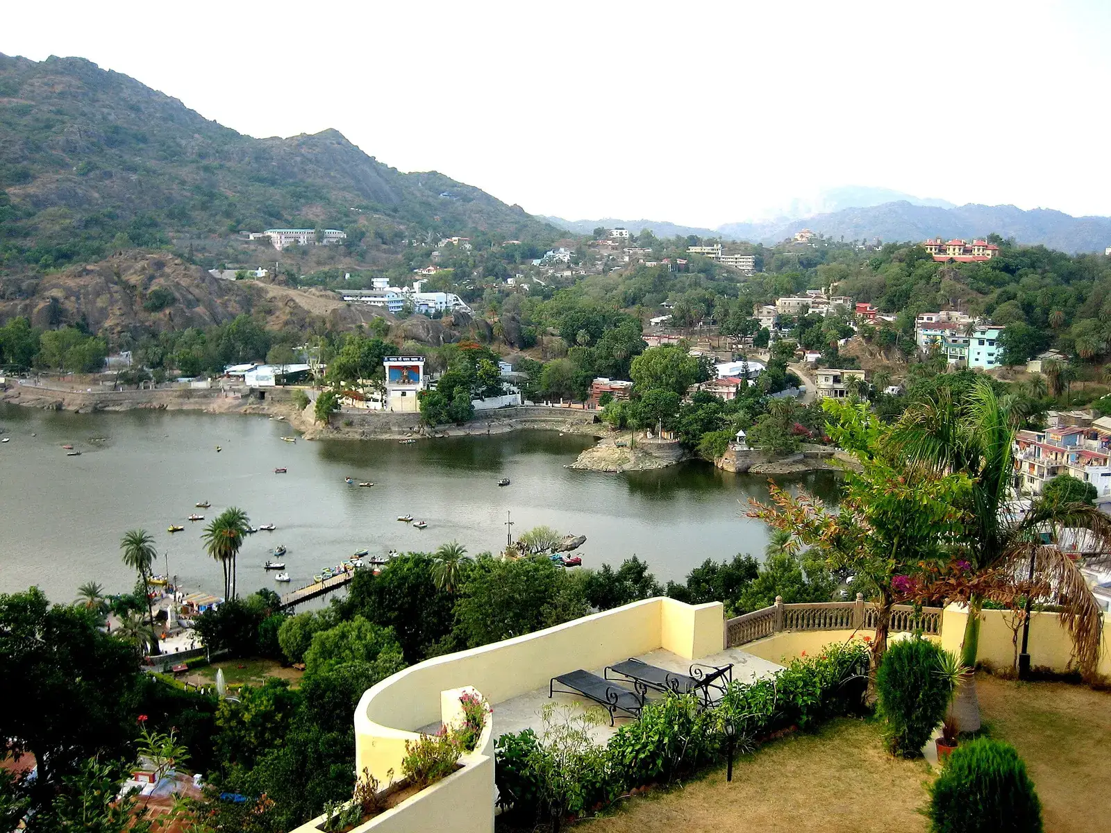 Nakki Lake and the town of Mount Abu among the hills